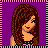 A 4x4 contact sheet of pixel art frames showing a skater girl character in various poses and outfits with text overlays on purple backgrounds.