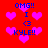 Red background with pink hearts and blue text reading "OMG!! I G KYLE!!" in pixelated style.