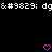 Black background with white pixelated text at top and two pink pixelated hearts at bottom, static image with no visible animation changes.