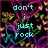Pixelated text and abstract shapes in cyan, magenta, green, yellow on black background with animated transitions.