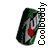 Animated contact sheet of a green soda can icon with white and red branding, showing 15 sequential frames arranged in a 4x4 grid with one empty cell.