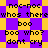 Pixelated text and patterned background with repeated phrases on a purple-yellow checkered field.