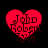 Four red heart-shaped icons with dark text reading "John Robert Tyler" arranged in a on black background