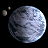 A 6-frame animated contact sheet showing a pixelated blue planet with white text "Starship Troopers" appearing across its surface in sequential frames.