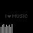 Animated pattern of green and white pixelated shapes on black background, including bar graphs, stars, X's, circles, and 'I ❤️ MUSIC' text repeating across the scene.