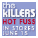 Static pixelated icon with blue background displaying text for The Killers' album release.
