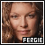 six pixelated images showing a woman with curly light brown hair and blue eyes, each displaying different facial expressions beneath the text 'FERGIE' in black-and-white or pink lettering