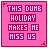 Pixelated pink square with text 'THIS DUKE HOLIDAY MAKES ME MISS US' and animated color shifts in the word 'MISS', including a small blue heart on one frame.