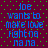 Blue pixelated text on a dark purple background with green dots, displaying 'Joe wants to make love right now na na' in two identical vertical