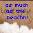 A pixelated image shows a sandy beach scene with white clouds and blue text reading "as much as the beach!" over a brown background with "love you" written in cursive.