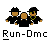 Pixel art of three figures in black attire with brown skin tones, standing side-by-side against a gray background beneath stylized text.