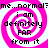 Four identical pink and white spiral patterns with black text reading "me...normal? i am definitely FAR from it" arranged in a