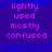 Pixelated text and blue circular icons on a purple background with a gray rectangle on the right.