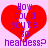 Red broken heart with purple text reading How could you be so heartless? on a light pink background.
