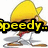 Pixelated yellow cartoon character with brown hair and red pants, wearing a yellow helmet, standing on skates with a black text banner across the chest.