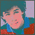 A 2x2 contact sheet of four pixelated animated frames showing a person in various poses and expressions with color variations across the sequence.