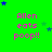 Green background with repeated pink text 'Alien eats poop!!' and scattered blue stars, partially cropped on the right.