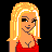 Pixel art buddy icon featuring a blonde woman in red top and black shorts with text "single and hating it!" on black background
