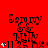 Red background with repeated black text 'Sammy' and 'Nilly' above a of white stars and gray numbers '11 25 15 84' in a pattern