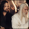nine showing character expressions and text overlays from a fantasy film scene with warm lighting