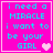 A four- of bright pink backgrounds with cyan text reading "i need a MIRACLE i want to be your GIRL" and varying heart symbols