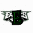Six green stylized letters E, A, G, L, E, S on white banners with gray decorative elements, arranged in two of three