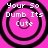 Four identical circular icons with black concentric rings on a bright pink background, each displaying white pixelated text reading 'Your So Dumb Its Cute'.