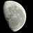 A pixelated moon graphic on black background next to blue text reading 'im so hood!!' on green.