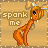 Pixel art buddy icon featuring a cartoon giraffe with orange-brown fur, wearing a cowboy hat and holding a lasso, standing next to text that reads 'sponk me' on a beige background with brown border.