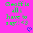 Green pixelated text on bright pink background reads "Geoff is all i have to say!! <3" with blue heart symbol below.