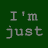Green background with gray text and a pixelated Slytherin crest, displaying 'I'm just girl. Yeah, a Sly- therin GIRL!' in fragmented lettering.