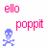 Pixelated text and skull icons in pink, blue, green, and cyan hues arranged across a white background with partial gray overlay.