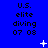 Blue background with repeated text "U.S. elite diving 07 08" and animated white star-like shapes moving across the screen.