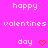 Pixelated text and heart symbols on a bright pink background with repeated elements.