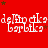 Red background with repeating white text 'dell' and 'barbie' in pixelated font, scattered dark red stars.