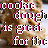 A static image of a cookie dough ball with text overlays in pink and white, featuring animated blue and pink 'soul' text elements.