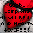 Red heart-shaped icon with black crack lines, displaying text about missing someone named Gabby and expressing love.