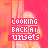 A static image displays repeated text "LOOKING BACK AT SUBSETS" in white pixelated font over a pink and orange gradient background with subtle vertical lines.