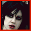 showing a person with dark hair and heavy eye makeup, each frame displaying slight variations in facial expression and vertical pixel distortion