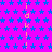 A static image with a bright pink background covered in blue stars, featuring vertical yellow text repeating 'idk!' on the left and center.