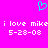 Cyan heart symbol above repeated white text on bright pink background.