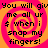 Four identical display a pixelated text message over an orange and pink spiral background with no visible animation changes