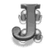 A stylized gray letter J with cloud-like swirls, displayed in six positions showing animation frames