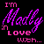 Pixelated text and heart symbols in multiple colors on a black background, with repeated phrases like "Hott Hott est" and "most LOVABLE guy EVER.".