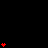 Red heart-shaped icons arranged in vertical and horizontal clusters on a black background with a gray corner element.