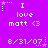Purple background with white pixelated text and symbols arranged in a pattern, showing repeated phrases and dates