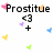 Pixelated text and heart symbols on a white background with gray lower-right corner, featuring offensive phrases and emoticons.