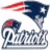 Pixelated icon features a football helmet with red and blue stripes, a flag-like element above it, and stylized text below on white background.