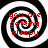 Four identical black-and-white spiral patterns with red text reading 'you are getting sleepy' overlaid on each spiral.