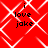 Red background with white diamond-shaped pattern and black text reading "i love jake" in four quadrants
